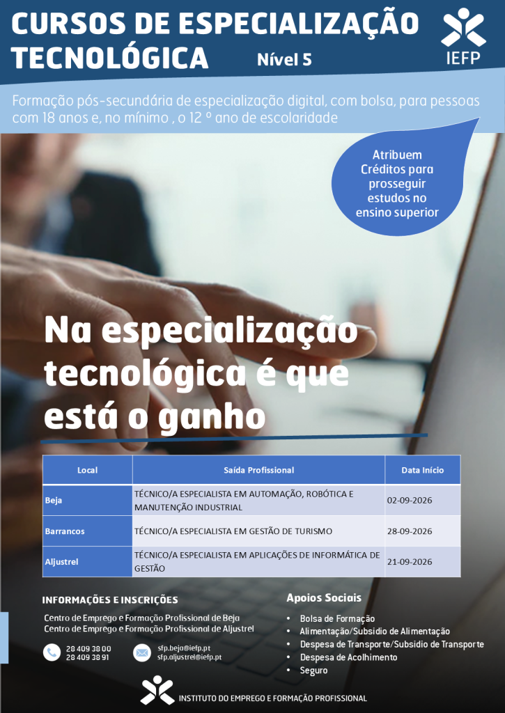 CURSOS DE ESPECIALIZAÇÃO TECNOLÓGICA